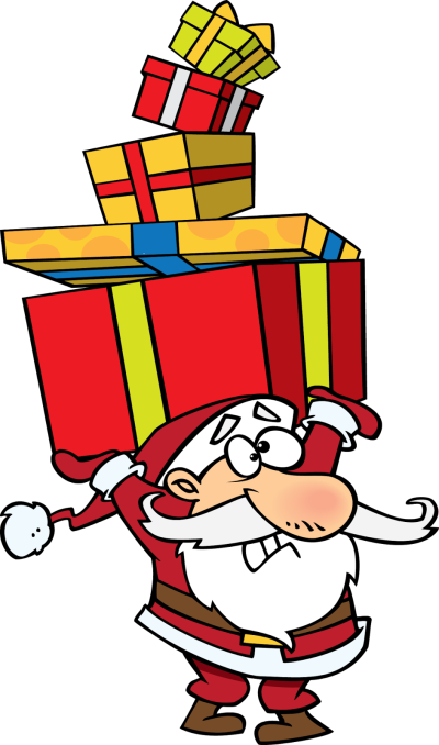 Transparent Object Pronoun Pronoun Object Cartoon Santa Claus for Christmas