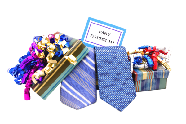 Transparent Father's Day Cobalt blue Present Tie for Happy Father's Day for Fathers Day