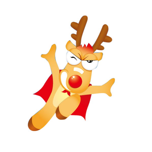Transparent Reindeer Deer Christmas Cartoon for Christmas