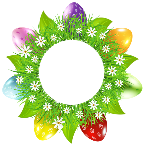 Transparent Floral Design Easter Bunny Wreath Flower Cut Flowers for Easter