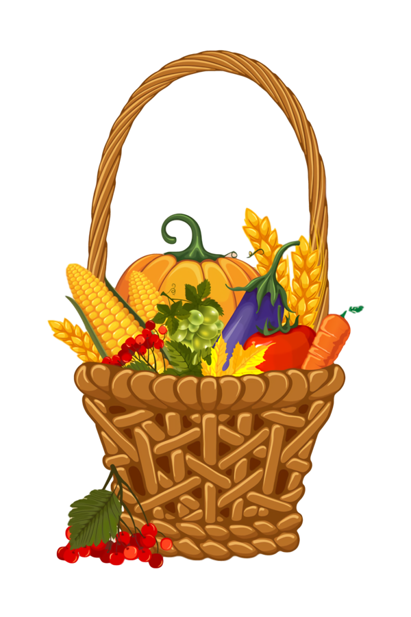 Transparent Thanksgiving Picnic basket Storage basket Basket for Thanksgiving Pumpkin for Thanksgiving