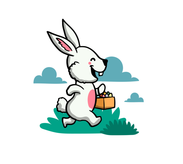 Transparent Easter Bunny Rabbit Hare for Easter