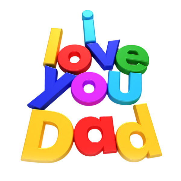 Transparent Father's Day Text Font Symbol for Happy Father's Day for Fathers Day
