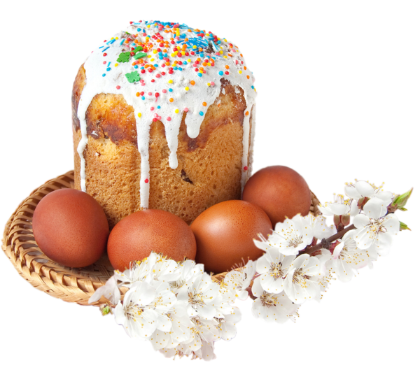 Transparent Paskha Paska Easter Food Kulich for Easter