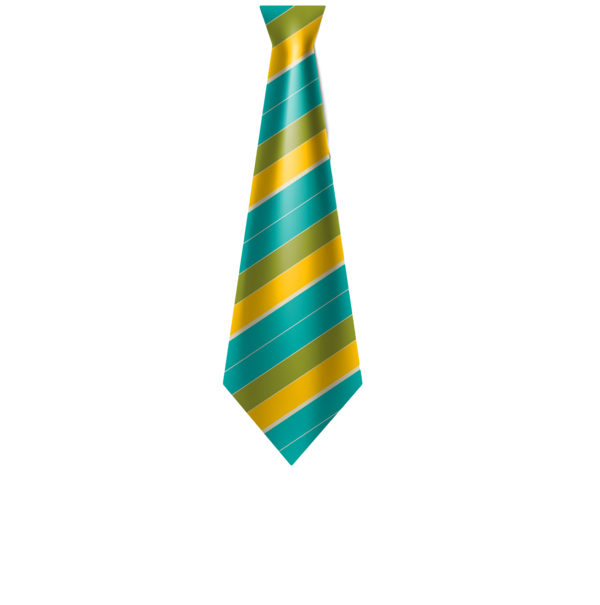 Transparent Father's Day Tie Turquoise Yellow for Happy Father's Day for Fathers Day