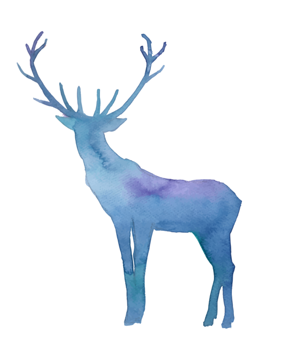 Transparent Deer Moose Elk Reindeer for Christmas