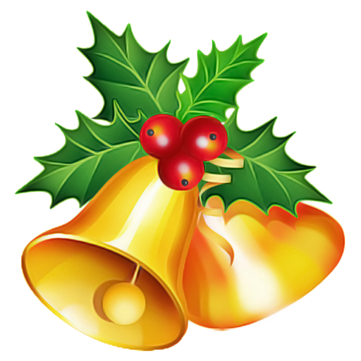 Transparent Holly Leaf Bell for Christmas