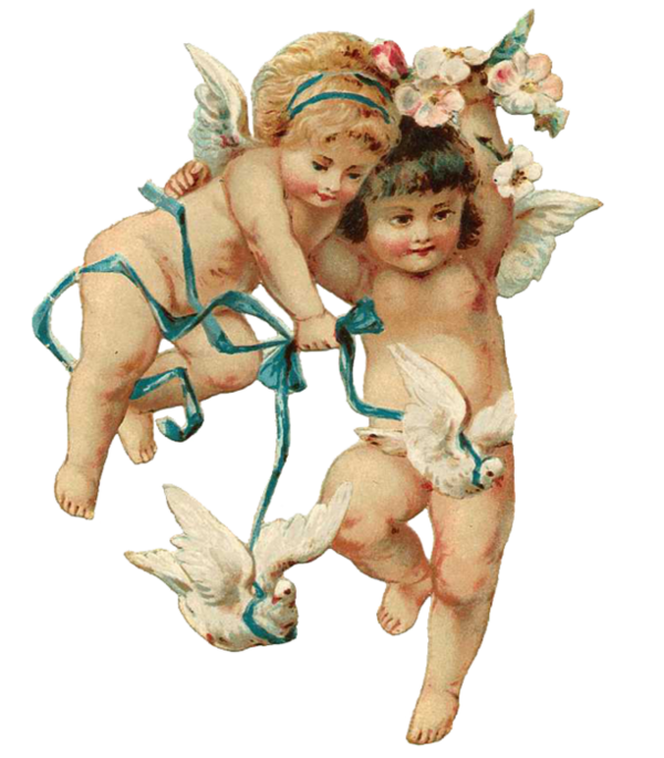 Transparent Cherub Angel Cupid Figurine for Valentines Day