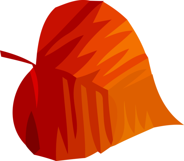 Transparent Thanksgiving Orange Red Leaf for Fall Leaves for Thanksgiving