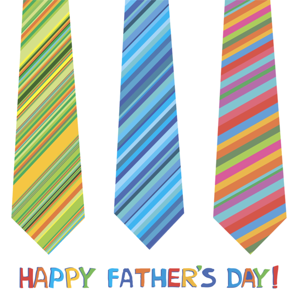 Transparent Father's Day Yellow Tie Turquoise for Happy Father's Day for Fathers Day
