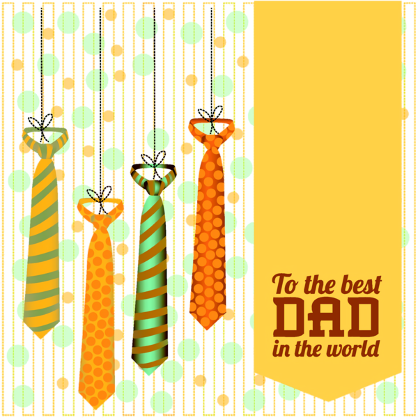 Transparent Father's Day Yellow Orange Line for Happy Father's Day for Fathers Day