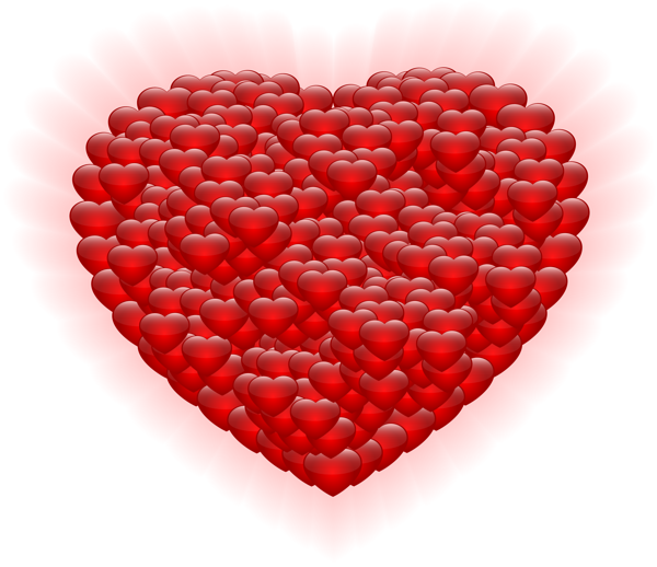 Transparent Heart Love Color for Valentines Day