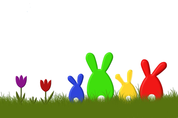 Transparent Easter Bunny Easter Easter Egg Rabbits And Hares Grass for Easter