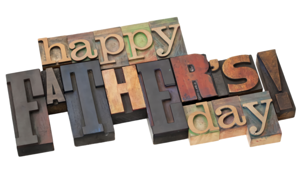 Transparent Father's Day Text Font Wood for Happy Father's Day for Fathers Day