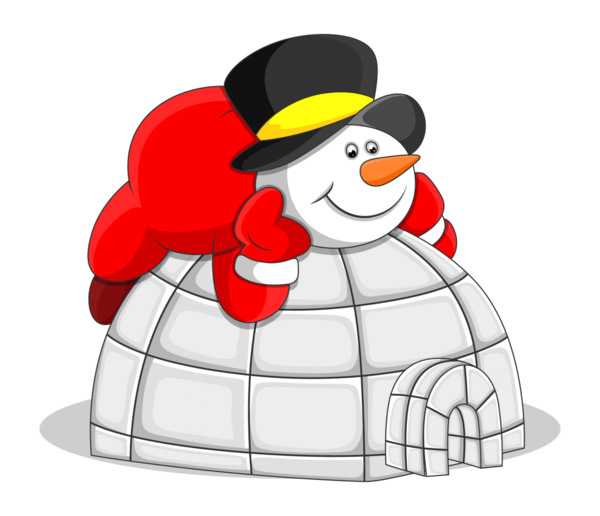 Transparent Igloo Drawing House Snowman Flightless Bird for Christmas