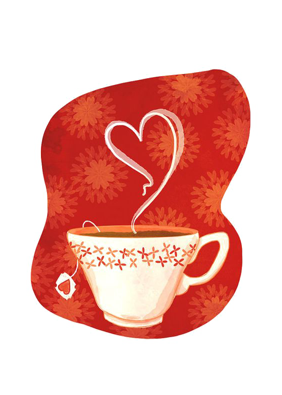 Transparent Coffee Tea Idea Heart Serveware for Valentines Day