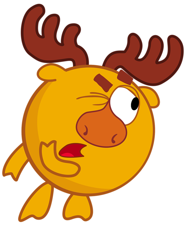 Transparent Losyash Krosh Barash Deer Snout for Christmas