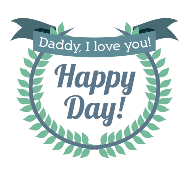 Transparent Father's Day Font Logo Label for Happy Father's Day for Fathers Day