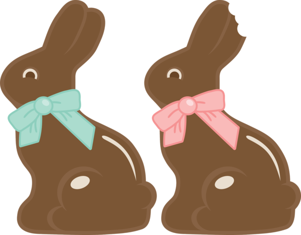 Transparent Easter Bunny Chocolate Cake Chocolate Bunny Brown Food for Easter