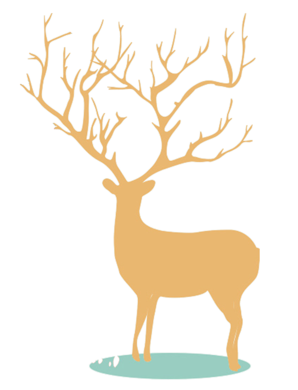 Transparent Deer Painting Oil Painting Elk Wildlife for Christmas