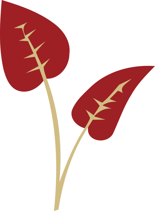 Transparent Thanksgiving Red Leaf Anthurium for Fall Leaves for Thanksgiving