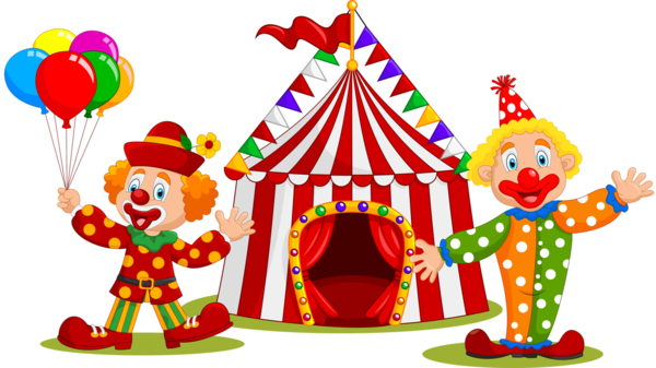 Transparent Circus Clown Evil Clown Play Recreation for Christmas