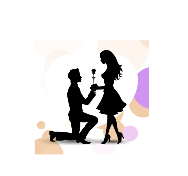 Transparent Wedding Cake Marriage Proposal Wedding Interaction Silhouette for Valentines Day