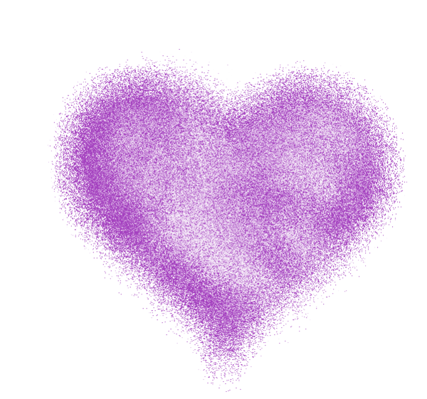 Transparent Heart Purple Heart Red Pink for Valentines Day