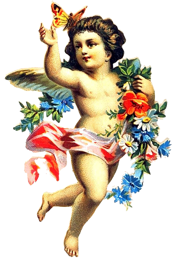 Transparent Cherub Angel Gabriel for Valentines Day