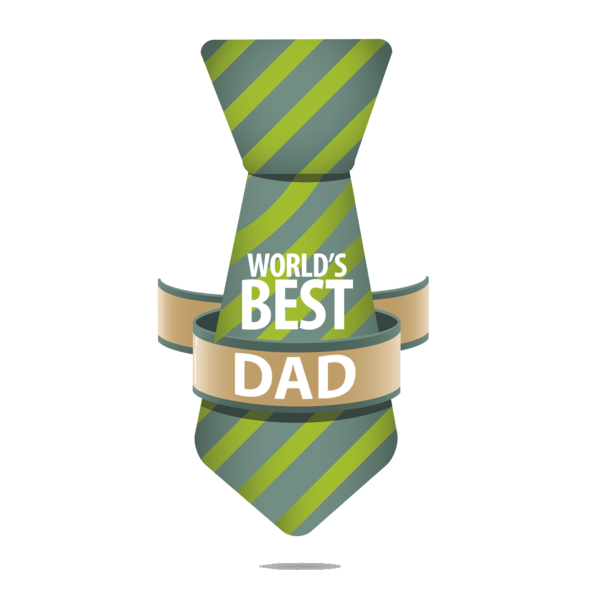 Transparent Father's Day Green Logo Tie for Happy Father's Day for Fathers Day
