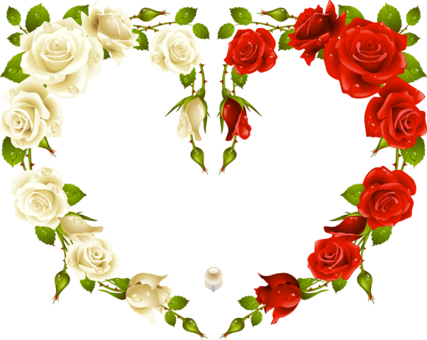 Transparent Rose Picture Frames Flower Petal Heart for Valentines Day