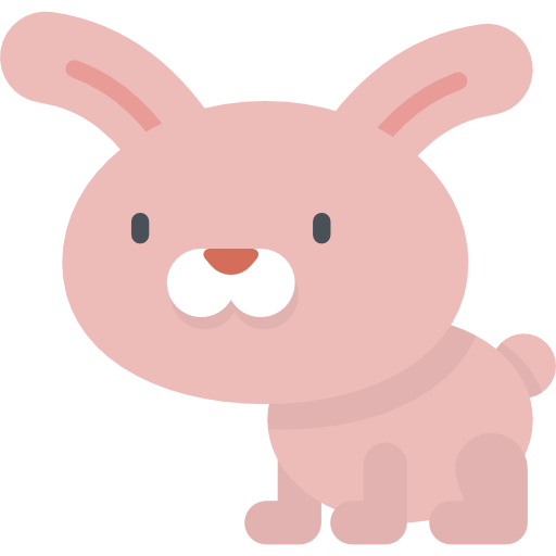 Transparent Easter Bunny Whiskers Dog Pink Rabbit for Easter