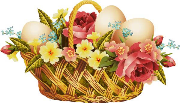 Transparent Easter Easter Basket Easter Bunny Flower Cut Flowers for Easter