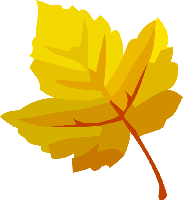 Transparent Thanksgiving Yellow Leaf Flower for Fall Leaves for Thanksgiving