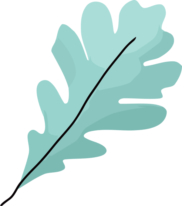 Transparent Thanksgiving Leaf Green Turquoise for Fall Leaves for Thanksgiving
