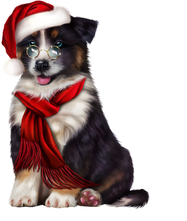 Transparent Dog Puppy Christmas Companion Dog Christmas Ornament for Christmas