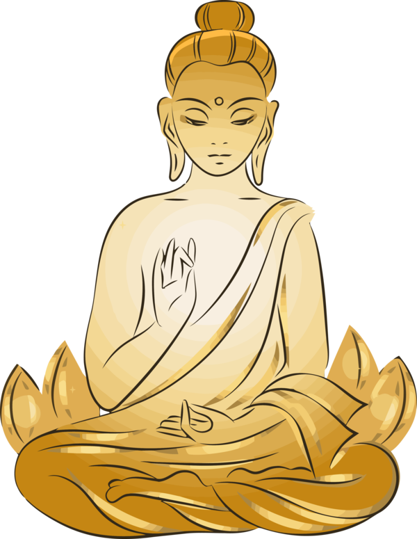 Transparent Bodhi Day Sitting Meditation Kneeling for Bodhi for Bodhi Day