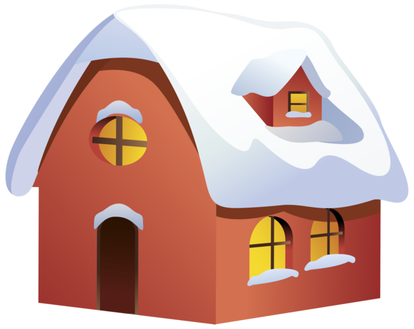 Transparent Gingerbread House House Snow Angle for Christmas