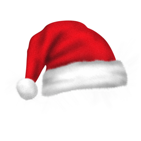 Transparent Santa Claus Christmas Hat Cap Red for Christmas