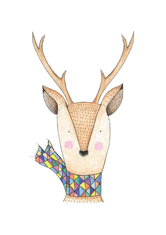 Transparent Deer Reindeer Drawing Horn for Christmas