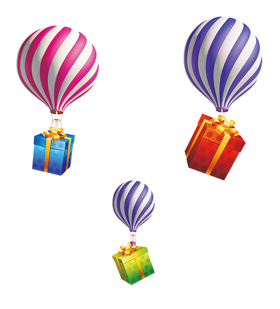 Transparent Gift Balloon Ribbon Hot Air Balloon for Christmas