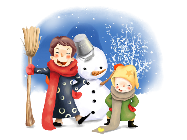 Transparent Vacation Play Winter Snowman for Christmas
