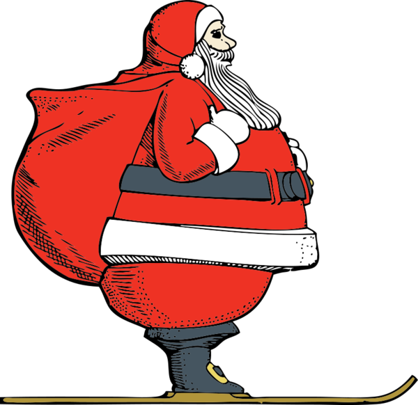 Transparent Santa Claus Animation Christmas Red Cartoon for Christmas