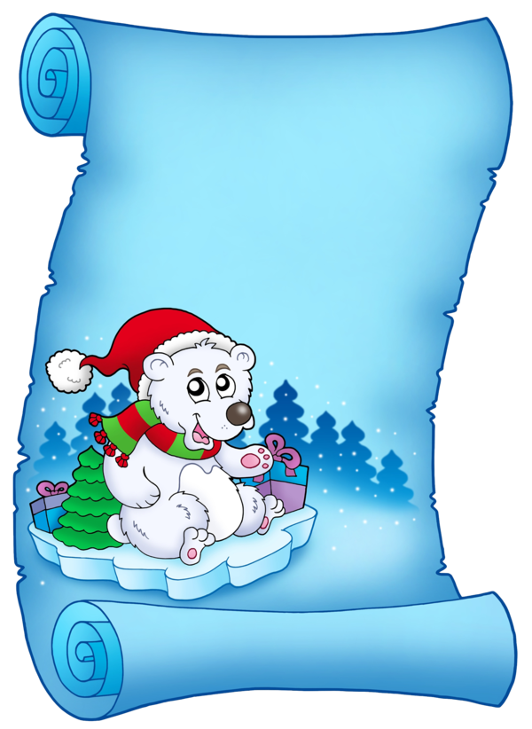 Transparent Polar Bear Bear Santa Claus Pillow Cushion for Christmas