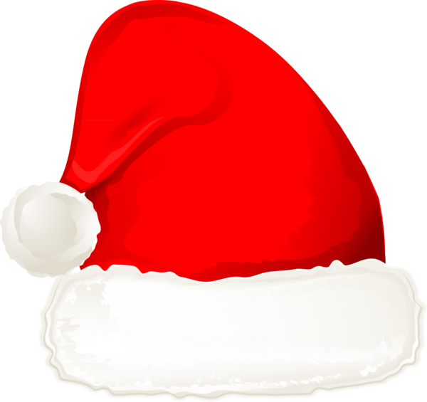 Transparent Santa Claus Christmas Cap Red for Christmas