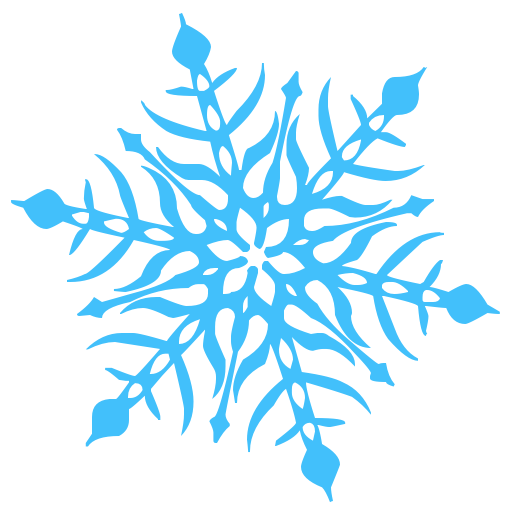 Transparent Snowflake Snow Christmas Blue Leaf for Christmas