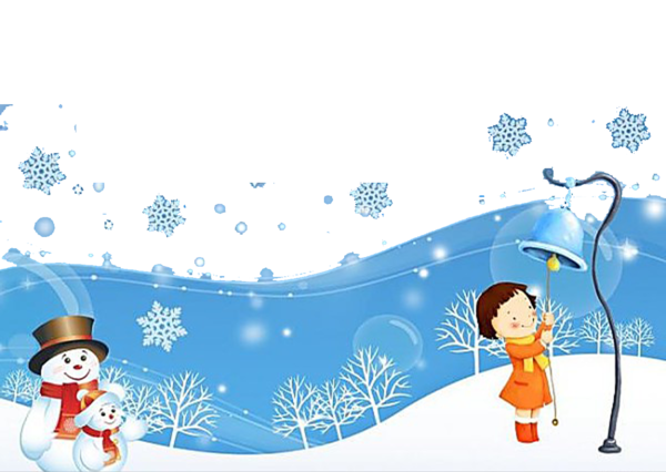 Transparent Winter Snowman Snow Blue for Christmas