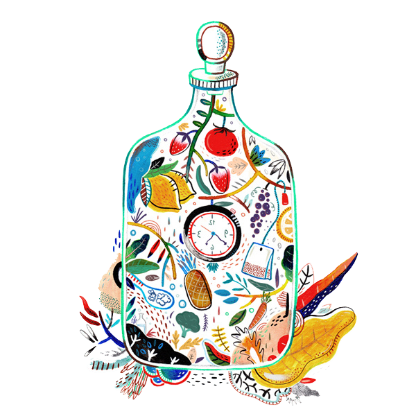 Transparent Drawing Cartoon Bottle Christmas Ornament Circle for Christmas