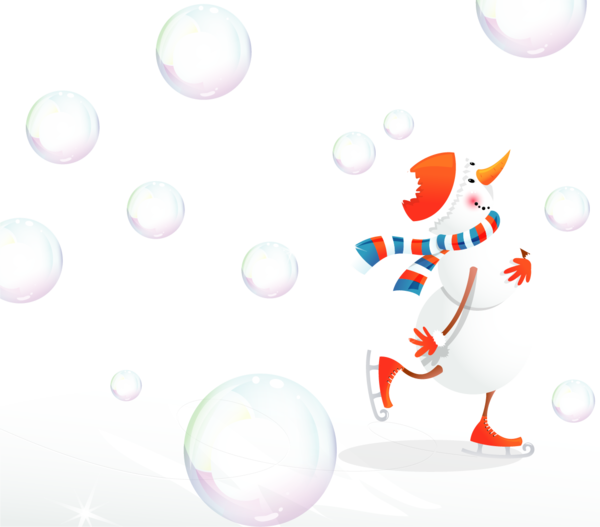 Transparent Snowman Christmas Cartoon Pink Point for Christmas