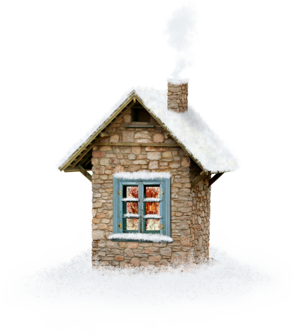 Transparent Winter Cdr Snow Shed Log Cabin for Christmas